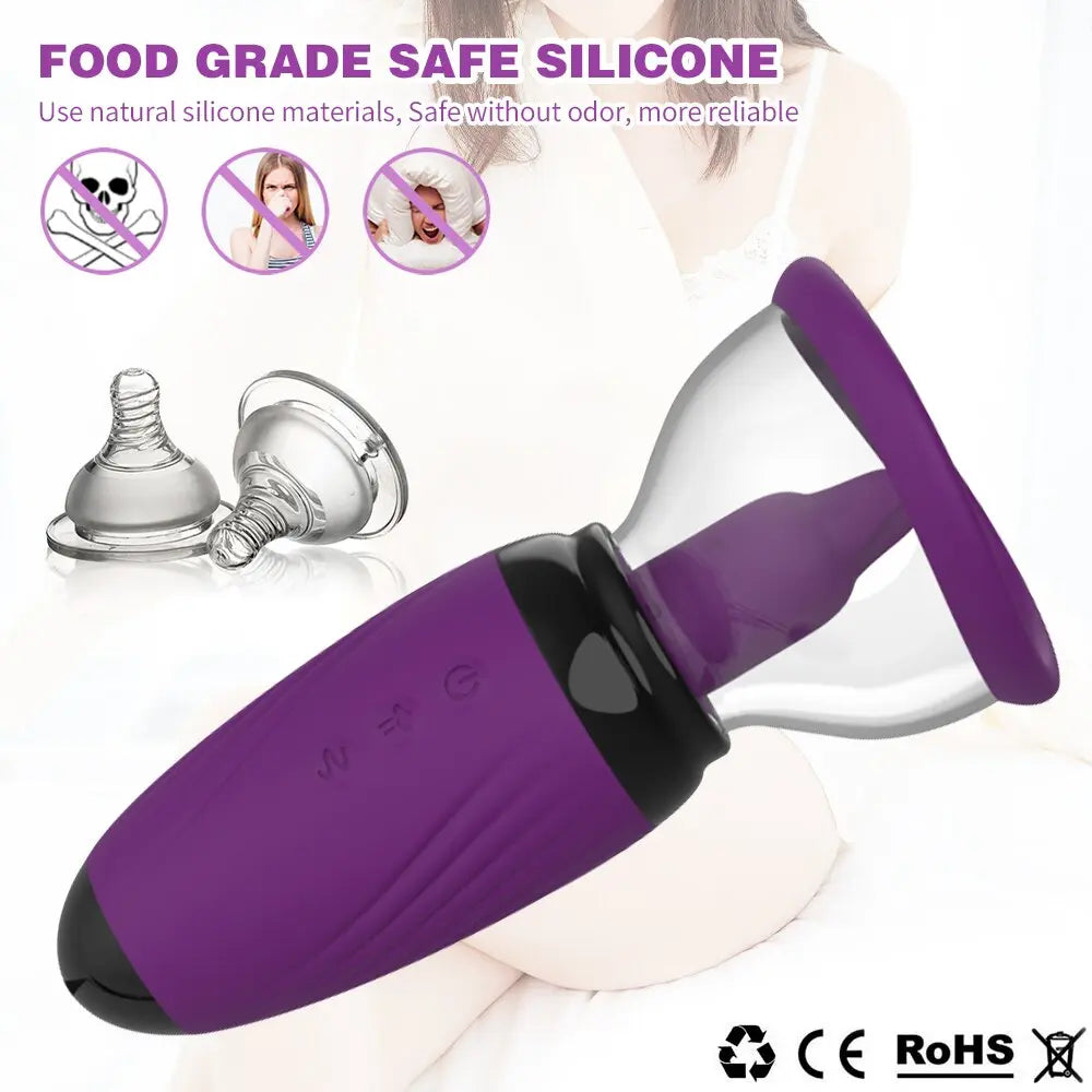 หัวนมดูดเครื่องลิ้นสั่น Sex Shop หญิง Masturbator Clitoral Stimulator หีเซ็กซ์ทอยสำหรับคู่ - buysextoyth