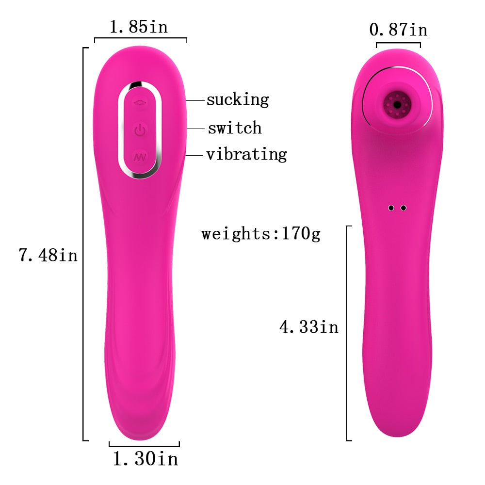 Sex Sucking Toys Vibrator Female Powerful Clitoris Sucker Blowjob Tongue Stimulator Nipple Vagina Pussy Pump for Women Adults 18 - buysextoyth