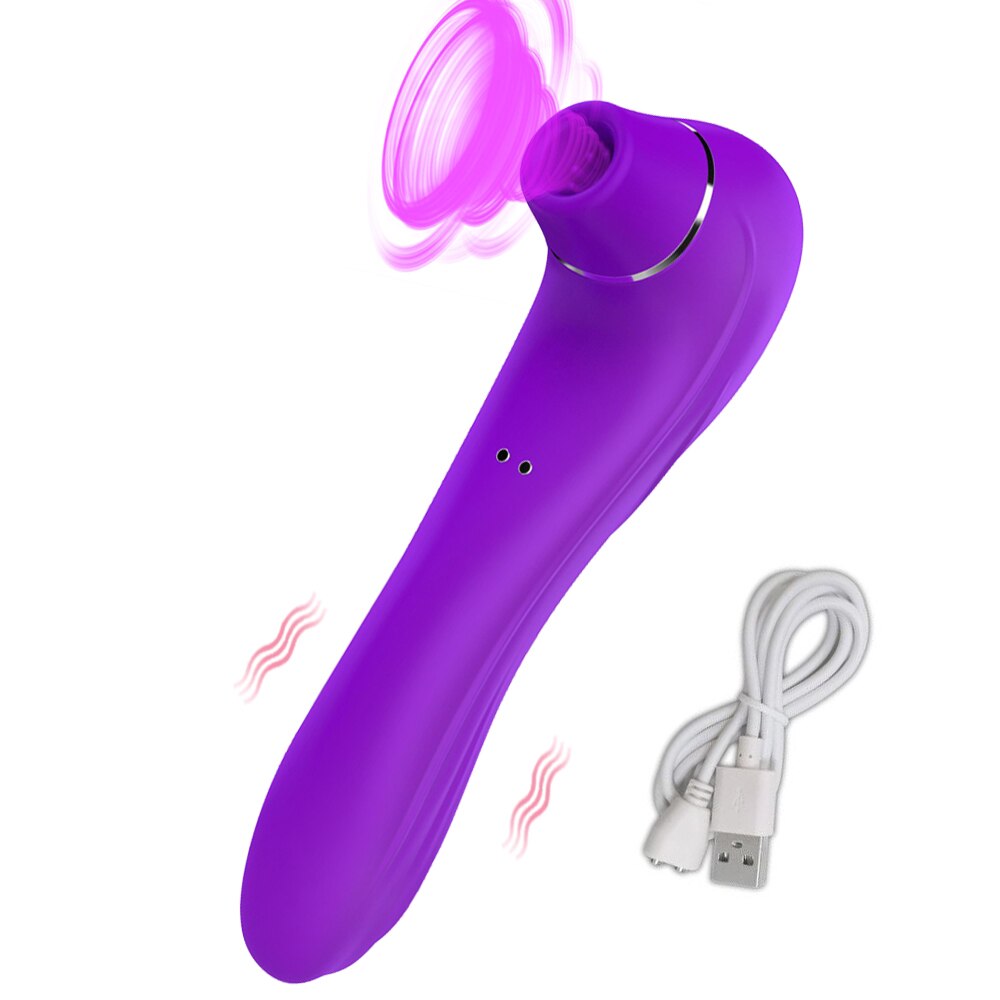 Sex Sucking Toys Vibrator Female Powerful Clitoris Sucker Blowjob Tongue Stimulator Nipple Vagina Pussy Pump for Women Adults 18 - buysextoyth