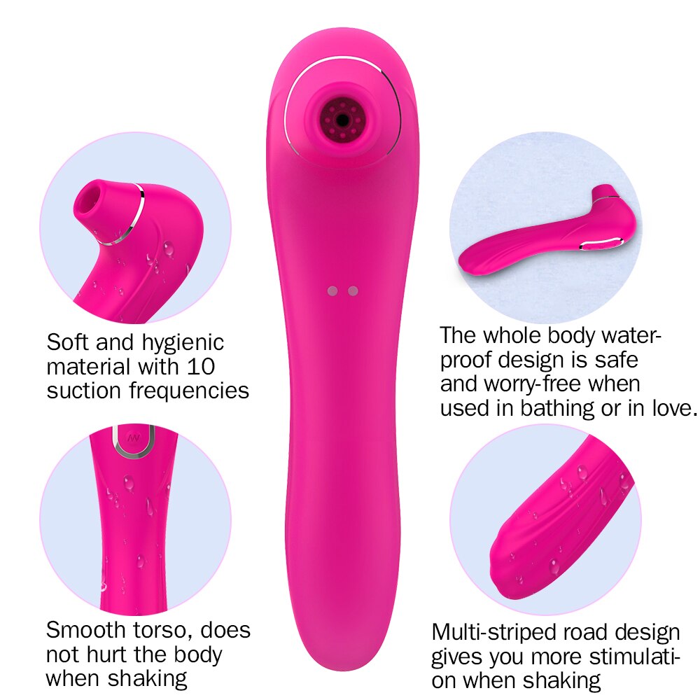Sex Sucking Toys Vibrator Female Powerful Clitoris Sucker Blowjob Tongue Stimulator Nipple Vagina Pussy Pump for Women Adults 18 - buysextoyth