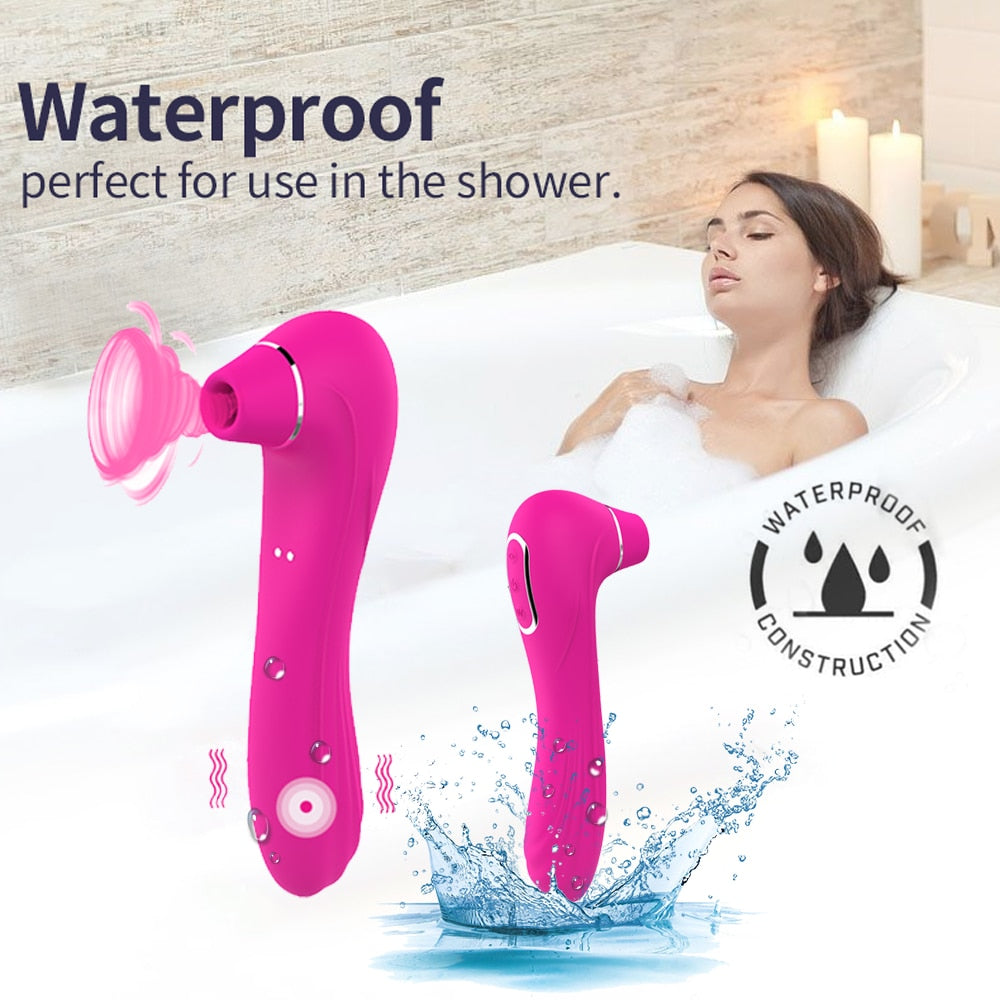 Sex Sucking Toys Vibrator Female Powerful Clitoris Sucker Blowjob Tongue Stimulator Nipple Vagina Pussy Pump for Women Adults 18 - buysextoyth
