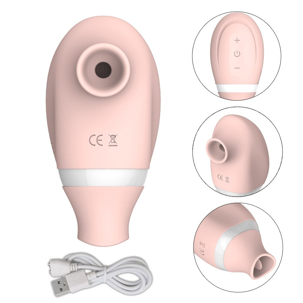 Sex Sucking Toys Vibrator Female Powerful Clitoris Sucker Blowjob Tongue Stimulator Nipple Vagina Pussy Pump for Women Adults 18 - buysextoyth