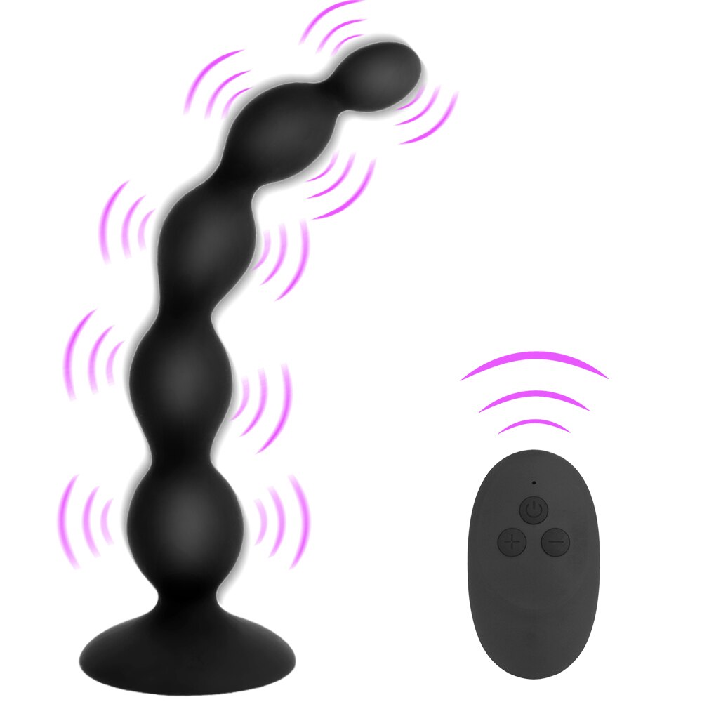 Sex Toy for Men Women Anal Beads 10 Speed Butt Plug Stimulator Prostate Massage Remote Control Vibrator Anal Vibrator Dual Motor - buysextoyth