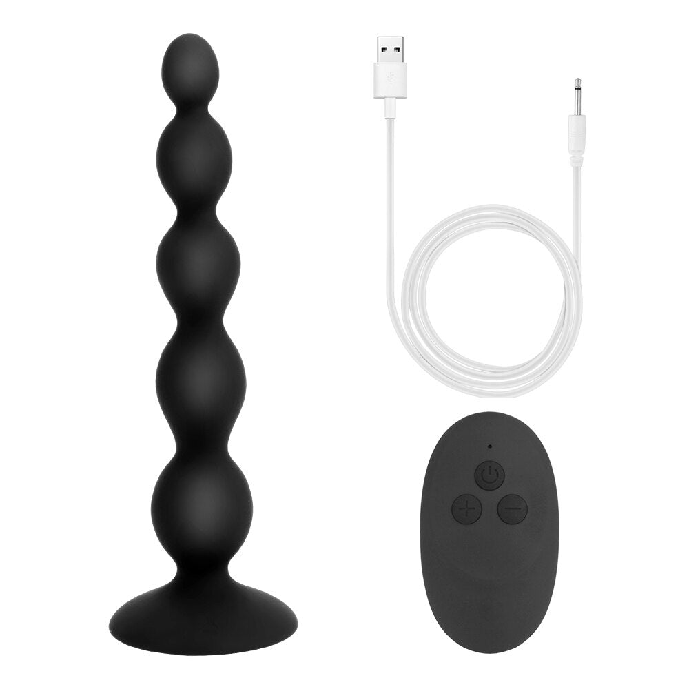 Sex Toy for Men Women Anal Beads 10 Speed Butt Plug Stimulator Prostate Massage Remote Control Vibrator Anal Vibrator Dual Motor - buysextoyth
