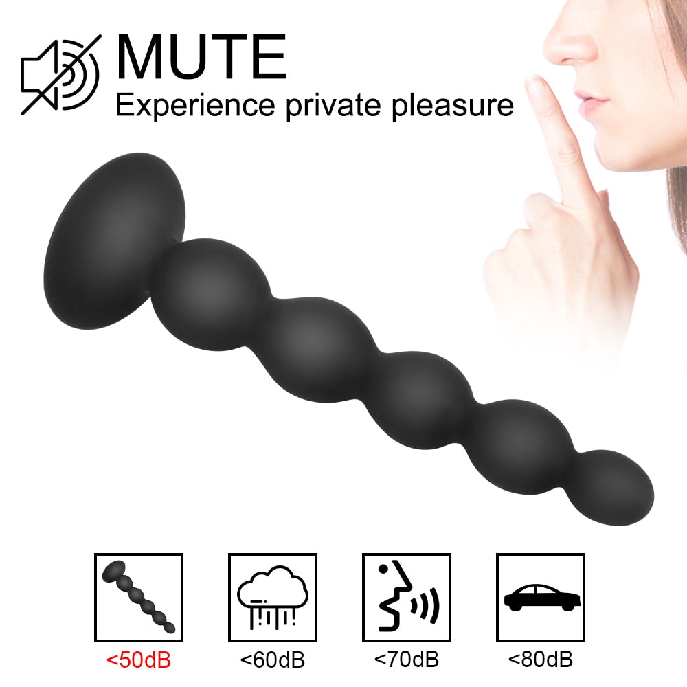 Sex Toy for Men Women Anal Beads 10 Speed Butt Plug Stimulator Prostate Massage Remote Control Vibrator Anal Vibrator Dual Motor - buysextoyth