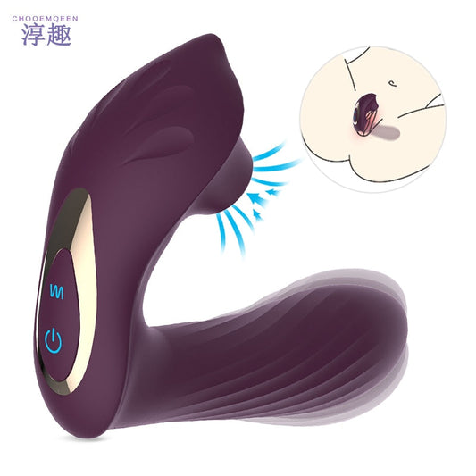 Sex Toys 2 IN 1 Sucking Vibrator for Women 9 Frequency Vibration Waterproof Masturbator Clitoris Stimulator G Spot Vibrator - buysextoyth