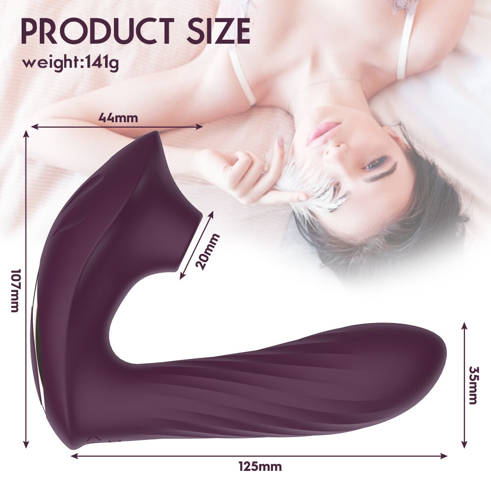 Sex Toys 2 IN 1 Sucking Vibrator for Women 9 Frequency Vibration Waterproof Masturbator Clitoris Stimulator G Spot Vibrator - buysextoyth