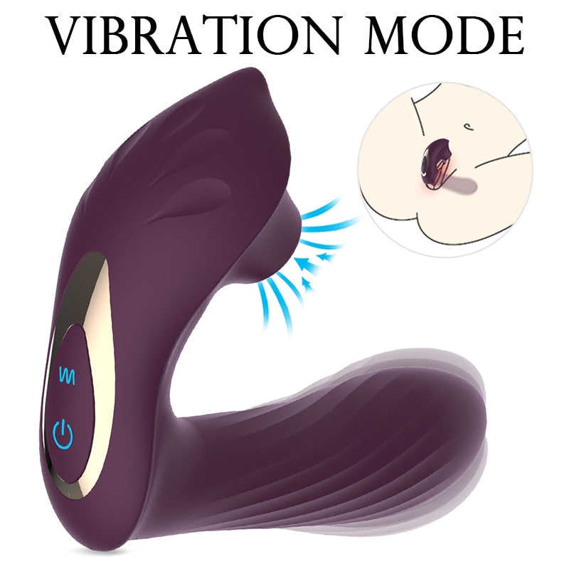 Sex Toys 2 IN 1 Sucking Vibrator for Women 9 Frequency Vibration Waterproof Masturbator Clitoris Stimulator G Spot Vibrator - buysextoyth