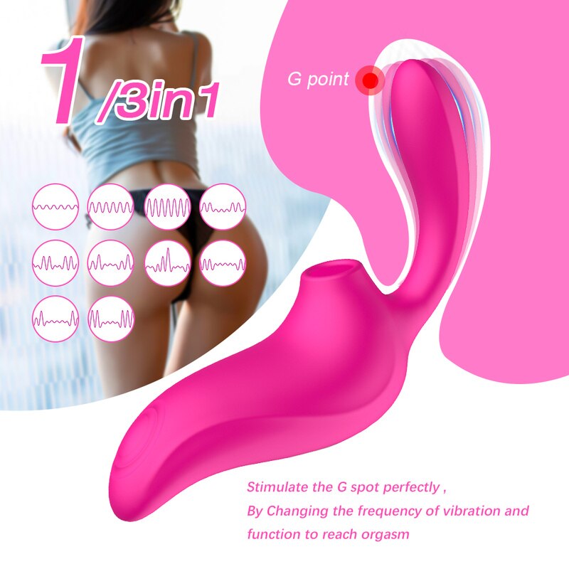 Sex Toys 3 In 1 Modes Clitoral Sucking Vibrator for Women 10 Speeds Vibrating Clit Sucker Woman Point G Masturbators Adult Toys - buysextoyth