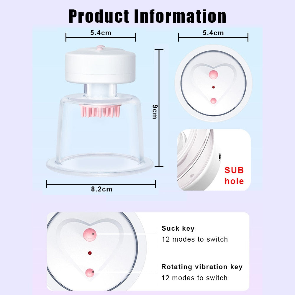 Sex Toys for Women Bra Massager Rotate Stimulation Breast Pump Breast Enlargement Vibrator Licking Nipple Sucker Sex Shop - buysextoyth