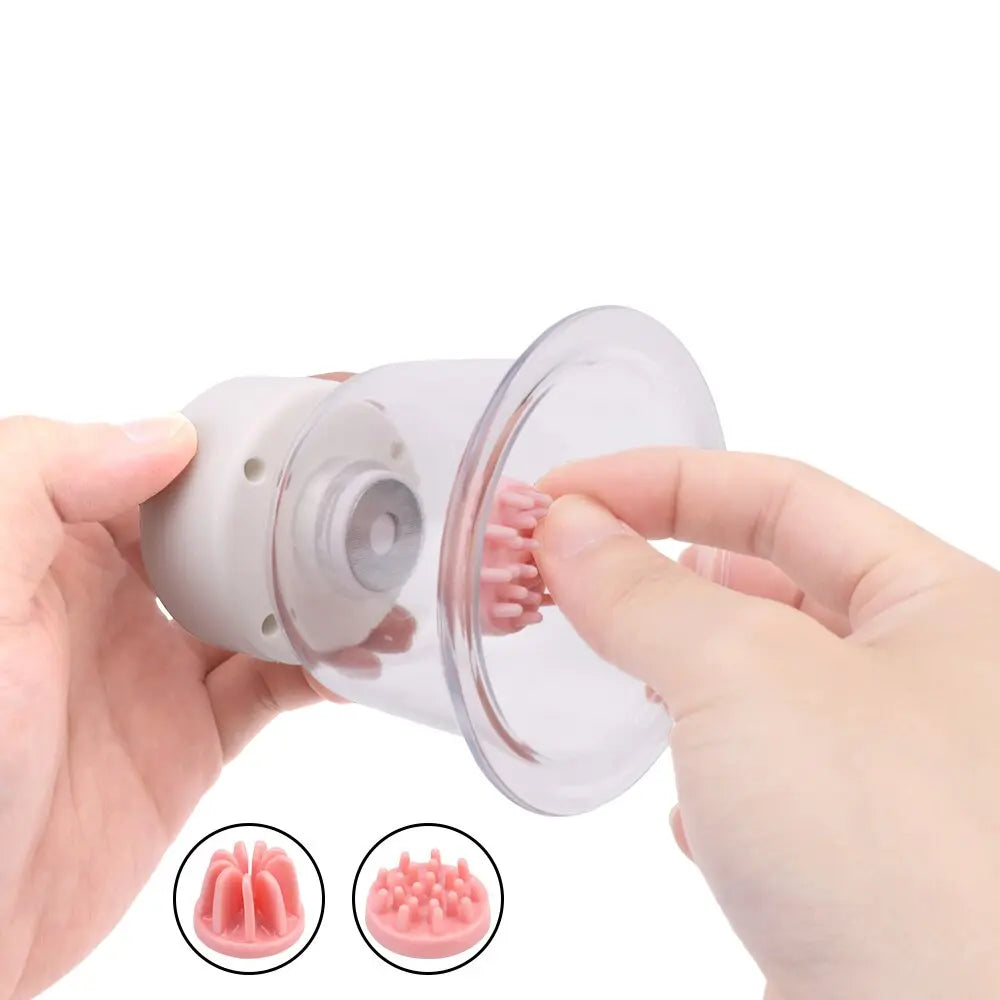 Sex Toys for Women Bra Massager Rotate Stimulation Breast Pump Breast Enlargement Vibrator Licking Nipple Sucker Sex Shop - buysextoyth