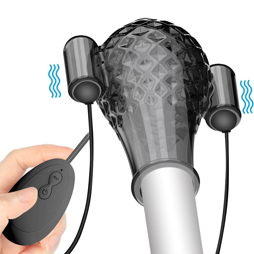 Sex Toys for Men Penis Trainer Glans Bullet Vibrator Penis Enhancement Delay Lasting Glans Trainer Erection Male Masturbation - buysextoyth