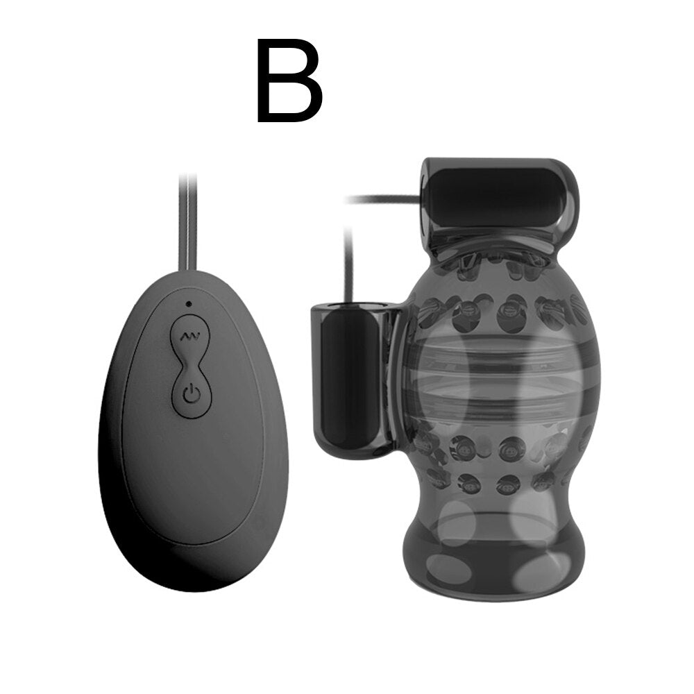 Sex Toys for Men Penis Trainer Glans Bullet Vibrator Penis Enhancement Delay Lasting Glans Trainer Erection Male Masturbation - buysextoyth