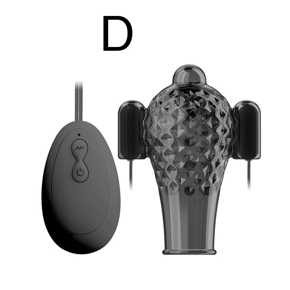Sex Toys for Men Penis Trainer Glans Bullet Vibrator Penis Enhancement Delay Lasting Glans Trainer Erection Male Masturbation - buysextoyth