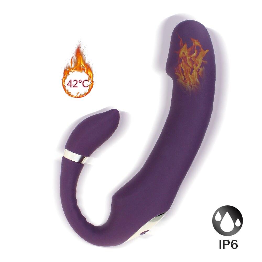 Sex Vibrator G-spot Simulate Soft Double-head Vibrate Sex Toys For Woman Clit Massager Rechargeable C-shape For Couple Fun - buysextoyth
