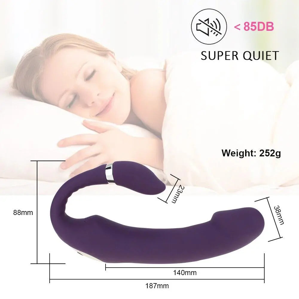 Sex Vibrator G-spot Simulate Soft Double-head Vibrate Sex Toys For Woman Clit Massager Rechargeable C-shape For Couple Fun - buysextoyth