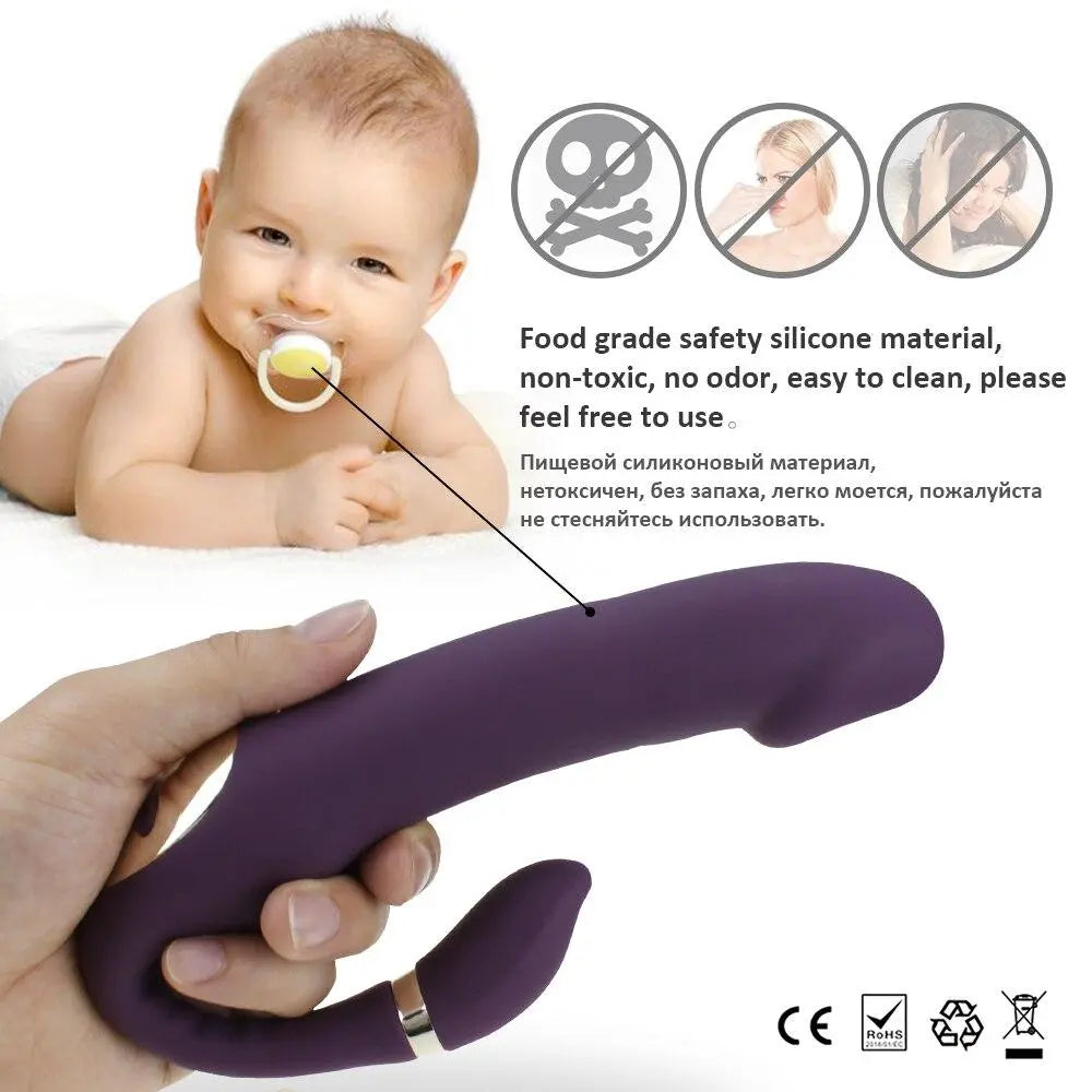 Sex Vibrator G-spot Simulate Soft Double-head Vibrate Sex Toys For Woman Clit Massager Rechargeable C-shape For Couple Fun - buysextoyth