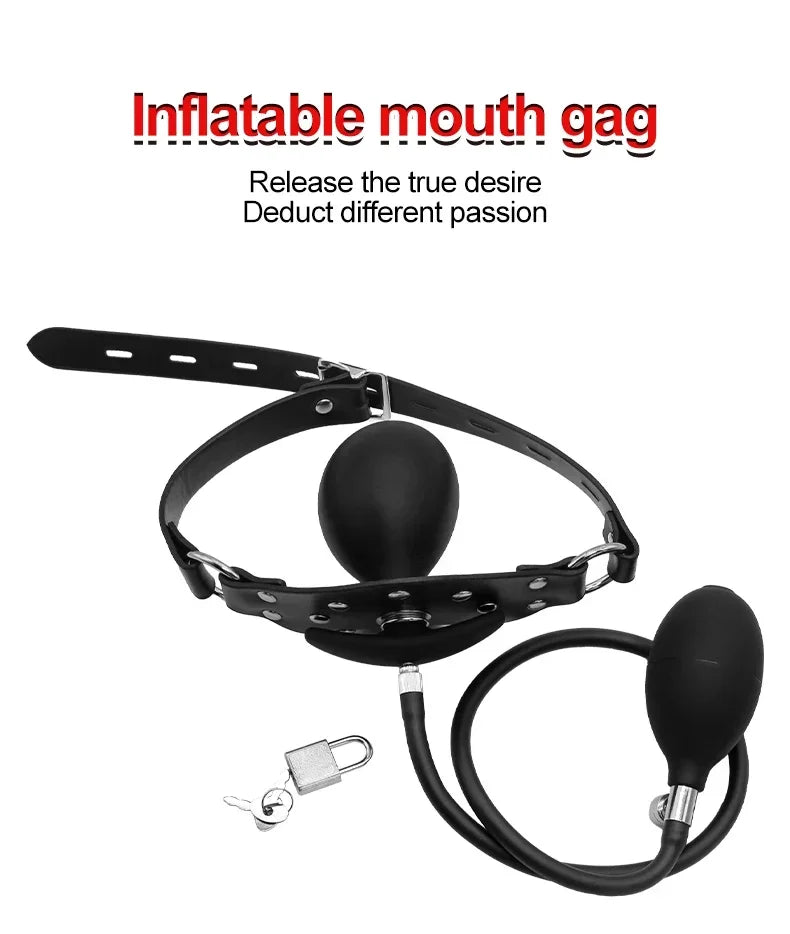 Mouth Gag Adjustable Ball Adult Games Flirting Fetish Roleplay BDSM Bondage Sex Toys For Women Couples No Vibrator For Women - buysextoyth