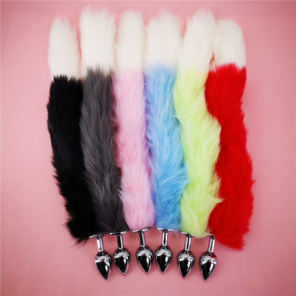 Soft Anal Plug Faux Fox Tail Cosplay Butt Plug Anal Sex Tail Stainless Smooth Steel Butt Plug Anal Sex Toys for Woman Couples - buysextoyth