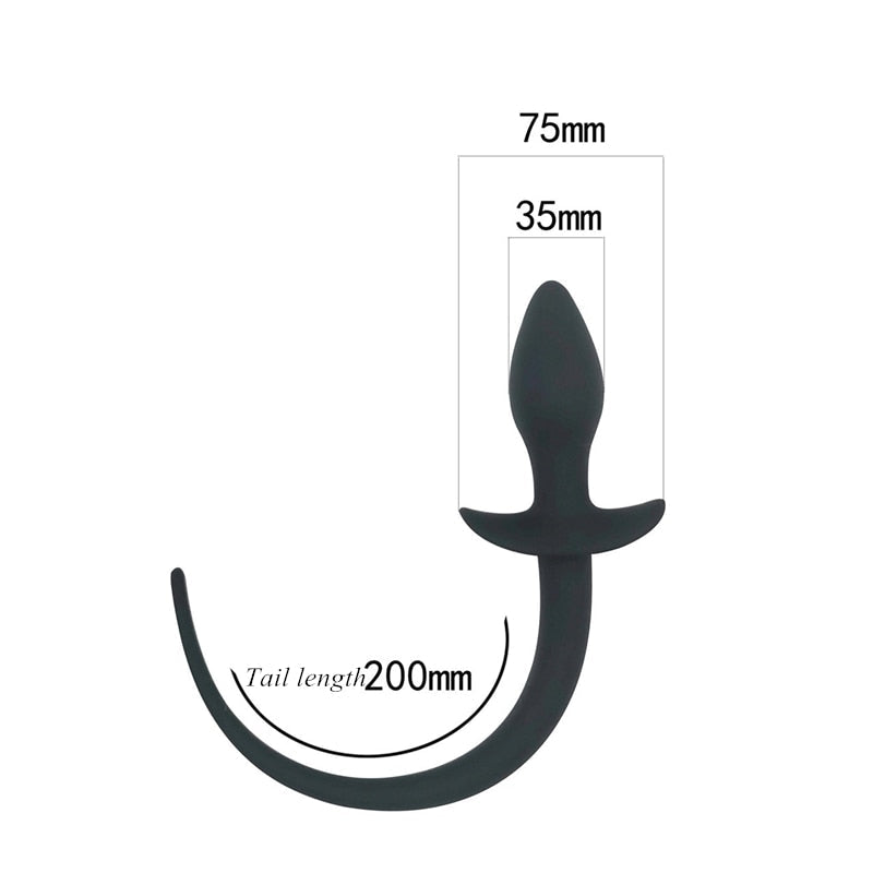 Silicone Dog Tail Anal Toys G-spot Stimulator Butt Plug Slave Anal Expander Women Men Gay Sex Game BDSM Erotic Toys Sex Products - buysextoyth