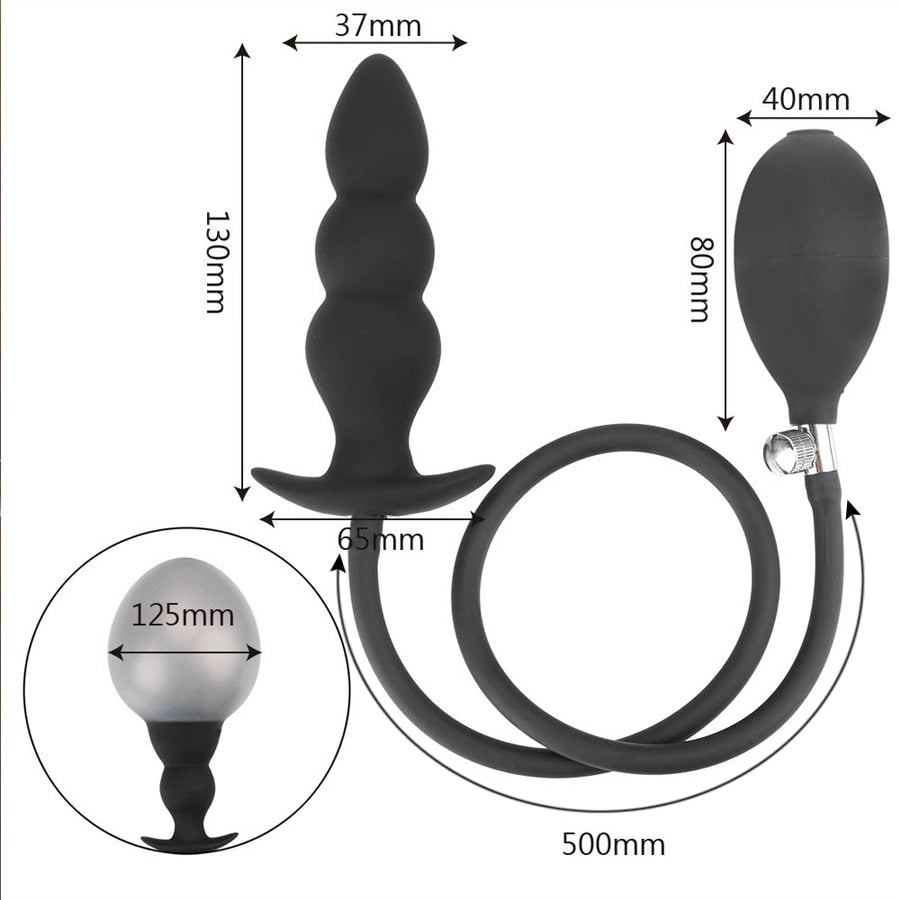 Silicone Inflated Super Big Anal Plug Dildo 13cm Huge Anal Dilator Prostate Massage Anus Extender G Spot Stimulator Sex Toys - buysextoyth