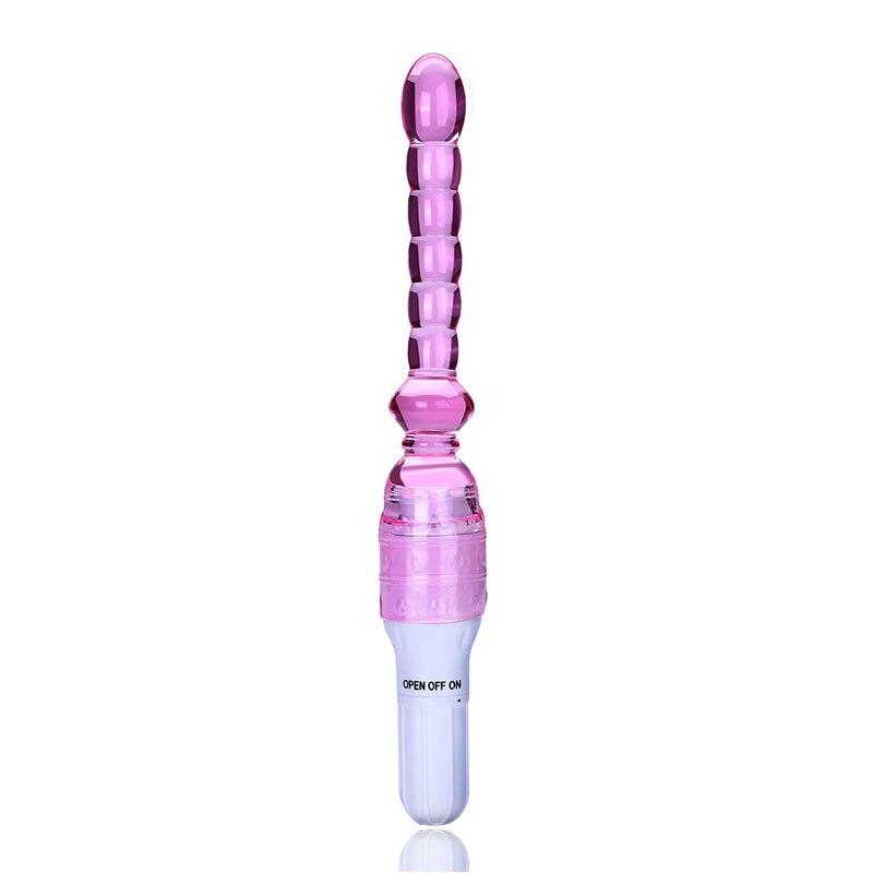 Silicone Jelly Long Anal Vibrator Magic Wand Anal Butt Plug Beads G Spot Massager Adult Sex Toys for Woman Couples Masturbation - buysextoyth