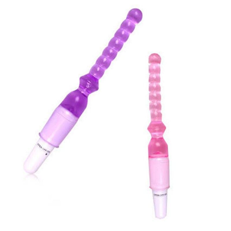 Silicone Jelly Long Anal Vibrator Magic Wand Anal Butt Plug Beads G Spot Massager Adult Sex Toys for Woman Couples Masturbation - buysextoyth