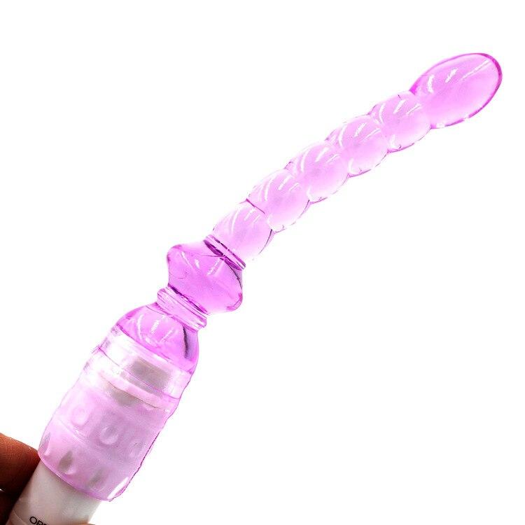 Silicone Jelly Long Anal Vibrator Magic Wand Anal Butt Plug Beads G Spot Massager Adult Sex Toys for Woman Couples Masturbation - buysextoyth