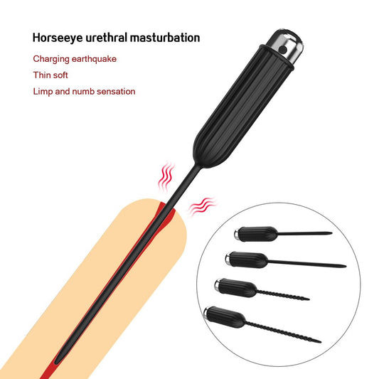 Silicone Urethral Dilators Penis Plug 10 Speed Vibrating Insertion Urethral Plug Catheter Sounds Vibrator Sex Toys for Men Adult - buysextoyth