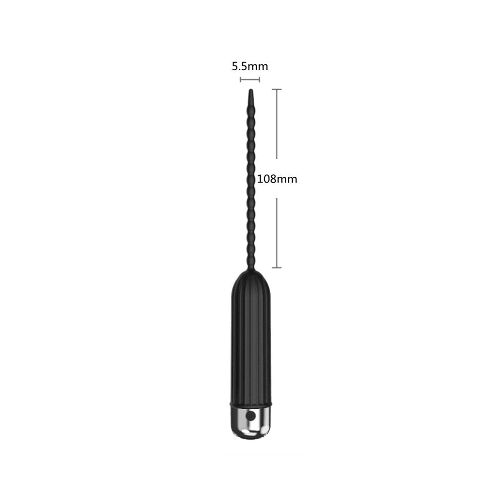 Silicone Urethral Dilators Penis Plug 10 Speed Vibrating Insertion Urethral Plug Catheter Sounds Vibrator Sex Toys for Men Adult - buysextoyth
