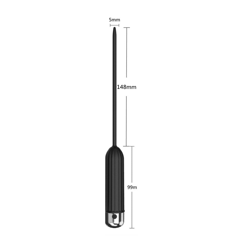 Silicone Urethral Dilators Penis Plug 10 Speed Vibrating Insertion Urethral Plug Catheter Sounds Vibrator Sex Toys for Men Adult - buysextoyth