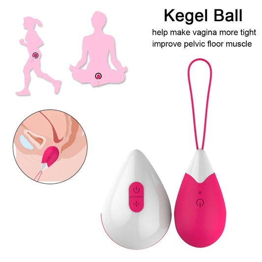 Silicone Vibrating Eggs Wireless Vaginal Ball Vibrating Exercises Smart Love Ball Remote Jump Eggs Vibrator Sex Toys for Women - buysextoyth