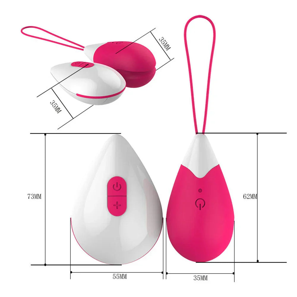 Silicone Vibrating Eggs Wireless Vaginal Ball Vibrating Exercises Smart Love Ball Remote Jump Eggs Vibrator Sex Toys for Women - buysextoyth