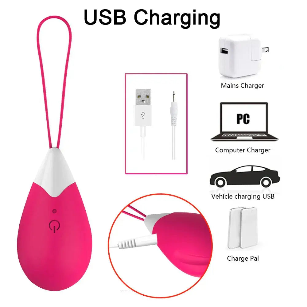 Silicone Vibrating Eggs Wireless Vaginal Ball Vibrating Exercises Smart Love Ball Remote Jump Eggs Vibrator Sex Toys for Women - buysextoyth