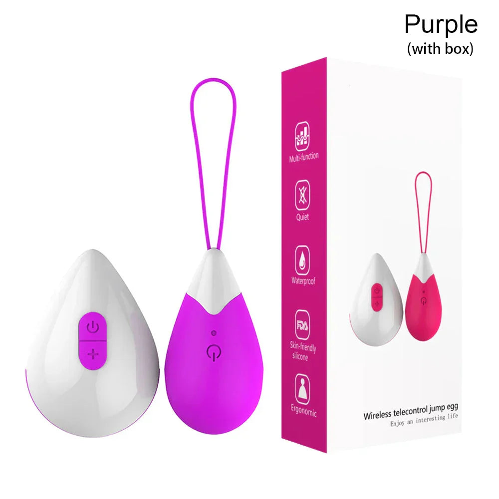 Silicone Vibrating Eggs Wireless Vaginal Ball Vibrating Exercises Smart Love Ball Remote Jump Eggs Vibrator Sex Toys for Women - buysextoyth