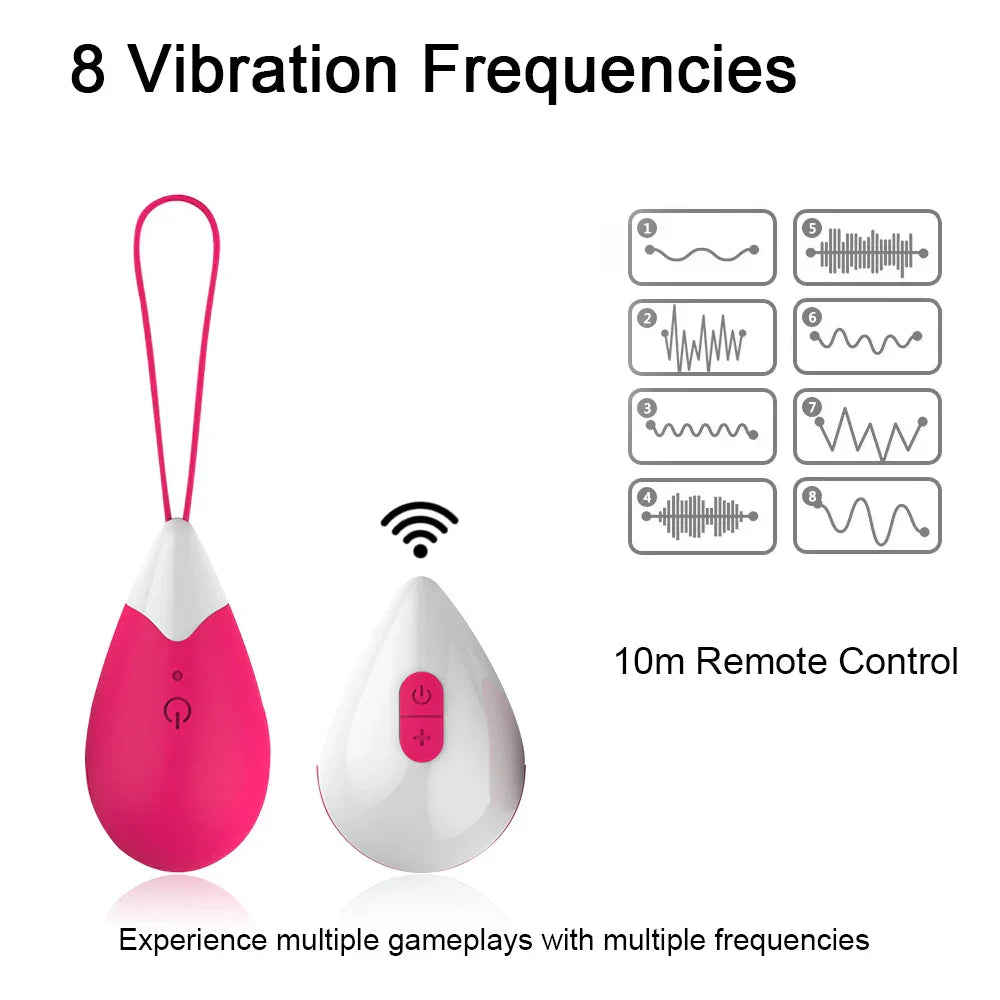 Silicone Vibrating Eggs Wireless Vaginal Ball Vibrating Exercises Smart Love Ball Remote Jump Eggs Vibrator Sex Toys for Women - buysextoyth