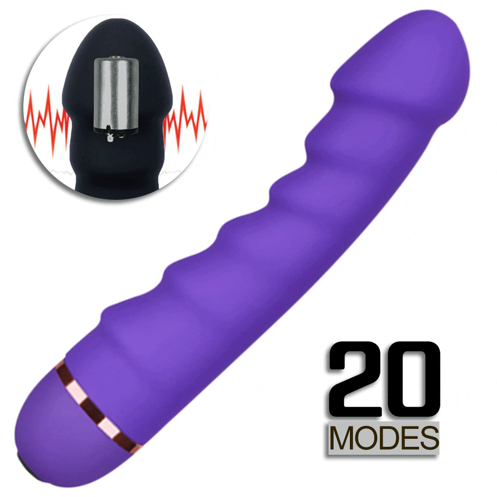 Simulation Silicone Dildo Vibrator 20 Frequency Female Masturbation Head Vibration G-spot Clitoral Stimulator Sex Toys for Woman - buysextoyth