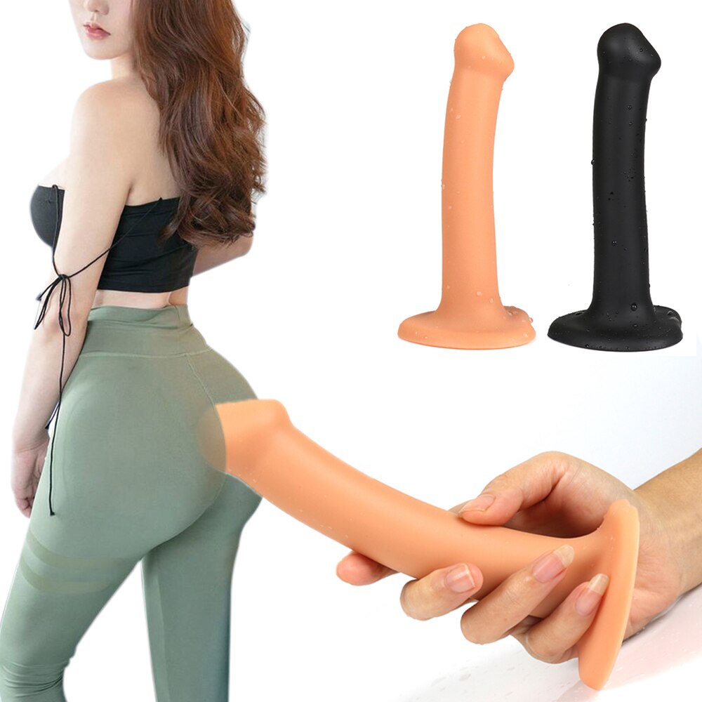 Slender Anal Plug Powerful Suction Cup Soft Dildo G-spot Vaginal Stimulator Butt Plug Prostate Massager Sex Toys for Man Woman - buysextoyth