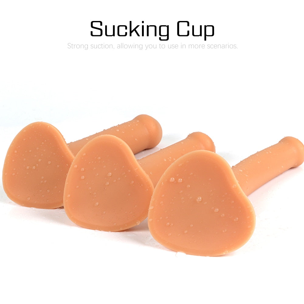 Slender Anal Plug Powerful Suction Cup Soft Dildo G-spot Vaginal Stimulator Butt Plug Prostate Massager Sex Toys for Man Woman - buysextoyth
