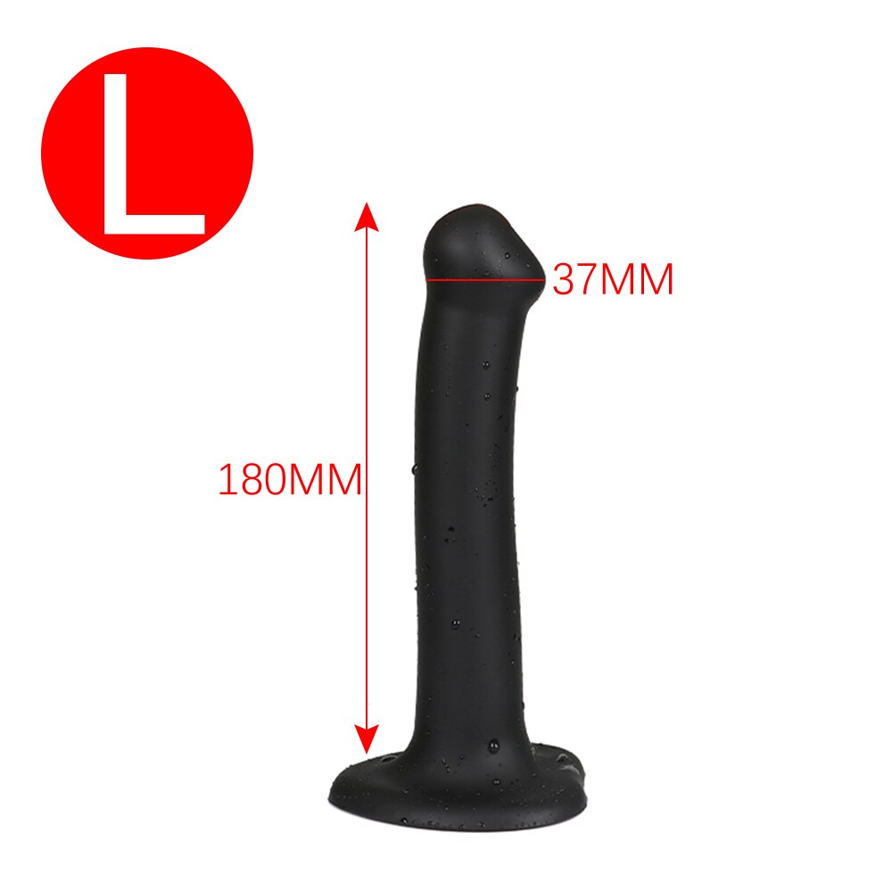 Slender Anal Plug Powerful Suction Cup Soft Dildo G-spot Vaginal Stimulator Butt Plug Prostate Massager Sex Toys for Man Woman - buysextoyth