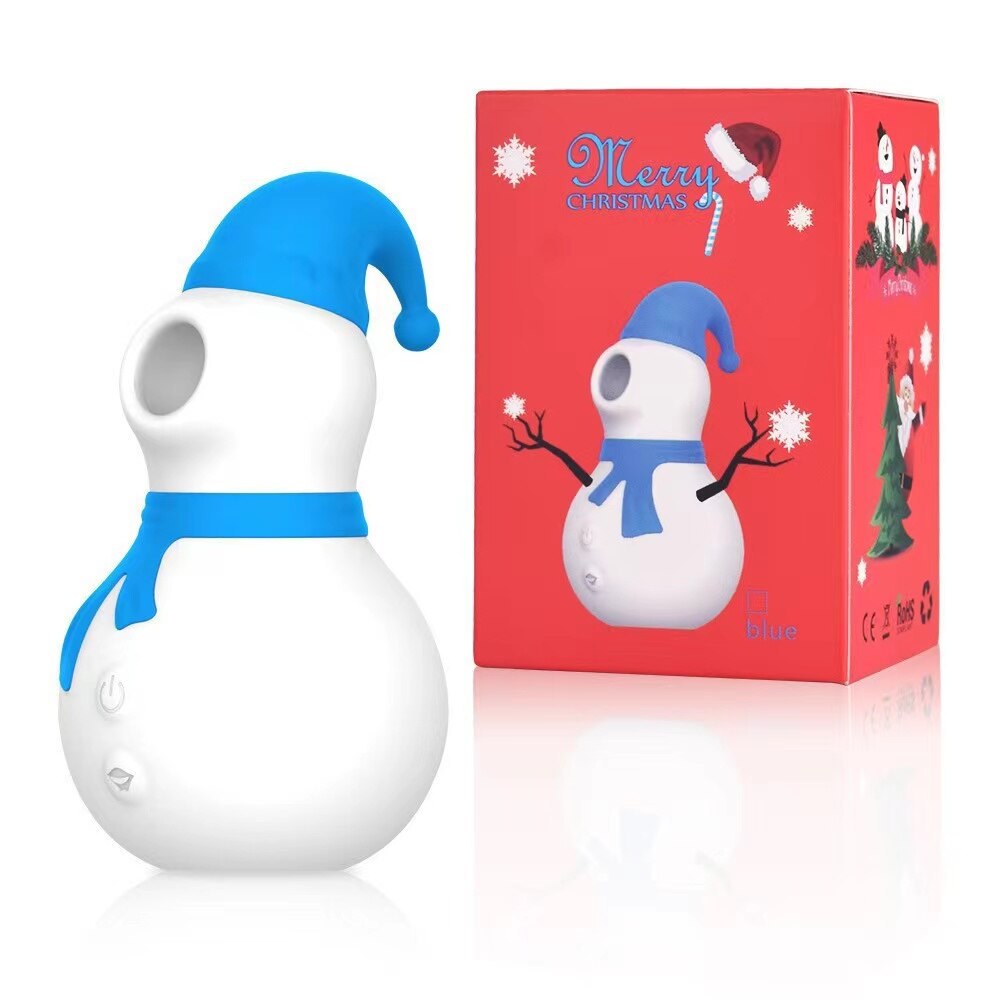 Snowman Clit Sucker Vibrator เซ็กซ์ทอยสำหรับผู้หญิงผู้ใหญ่18หัวนมคริสต์มาสหญิง Clitoris สูญญากาศกระตุ้นอมควย Oral - buysextoyth