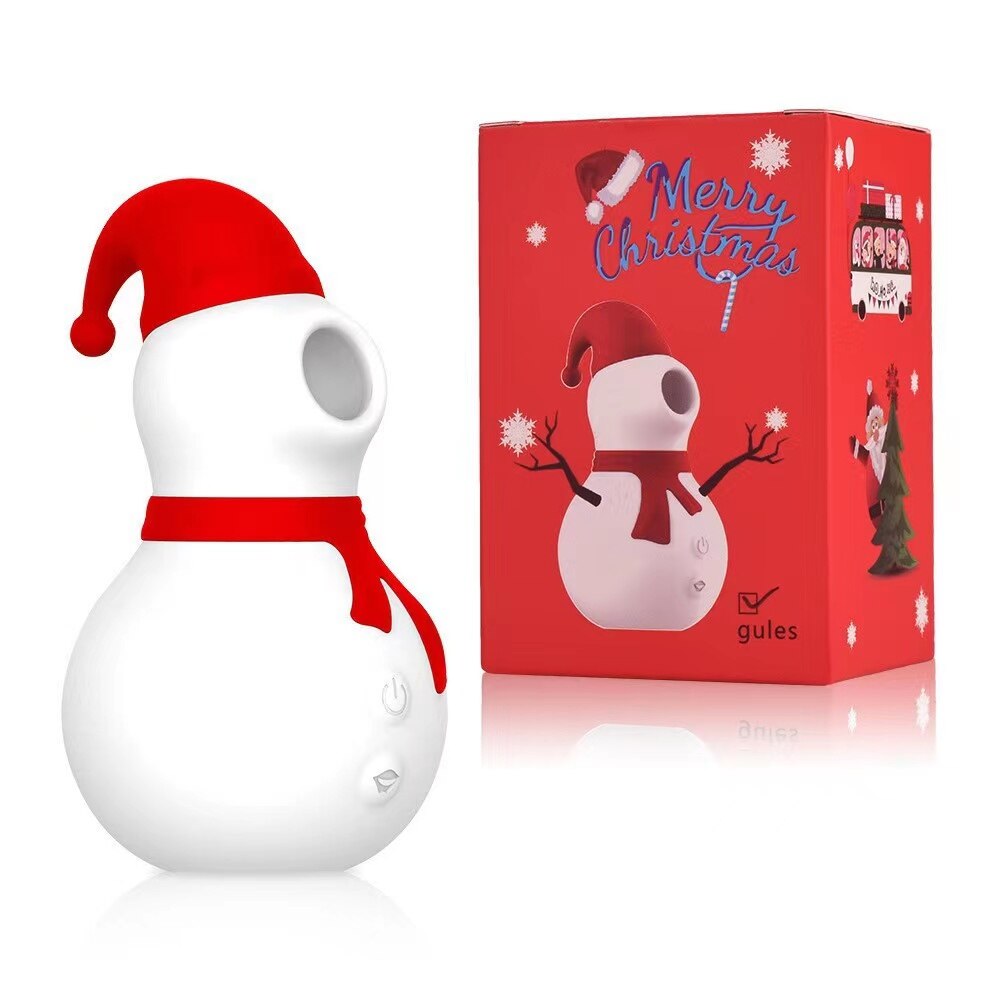 Snowman Clit Sucker Vibrator เซ็กซ์ทอยสำหรับผู้หญิงผู้ใหญ่18หัวนมคริสต์มาสหญิง Clitoris สูญญากาศกระตุ้นอมควย Oral - buysextoyth