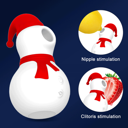 Snowman Clit Sucker Vibrator เซ็กซ์ทอยสำหรับผู้หญิงผู้ใหญ่18หัวนมคริสต์มาสหญิง Clitoris สูญญากาศกระตุ้นอมควย Oral - buysextoyth