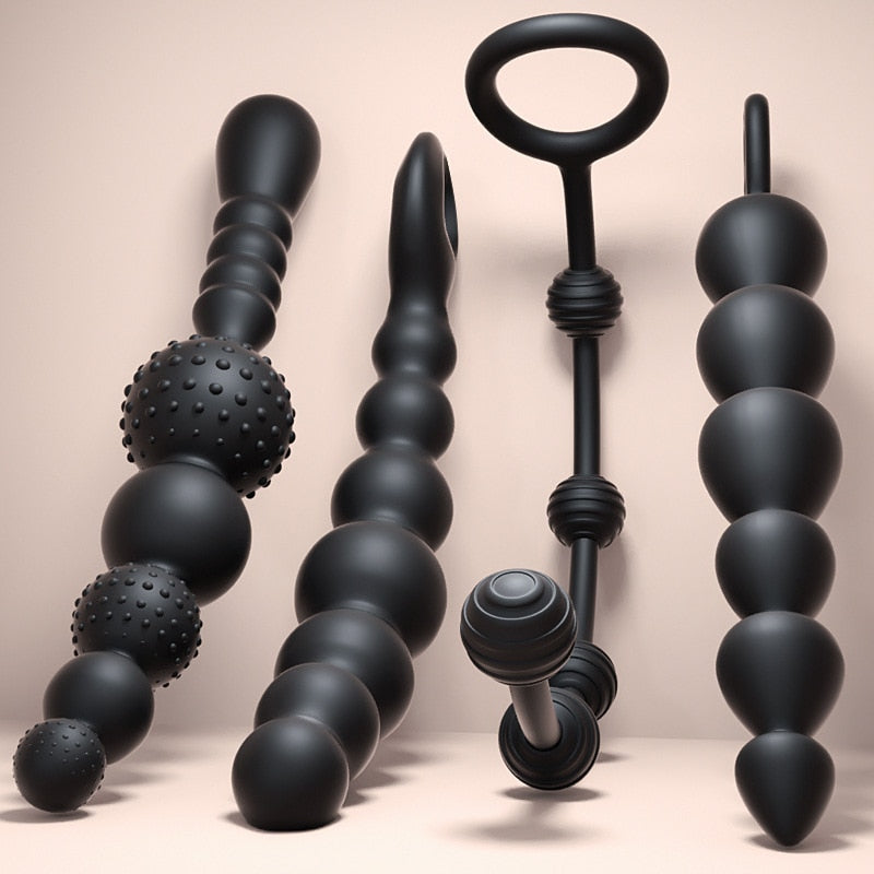 Soft Anal Dildo Butt Plug Prostate Massager Adults Gay Phalluses Anal Plug Beads Sex Toys for Men Bdsm Toys for Woman Anal Toys - buysextoyth