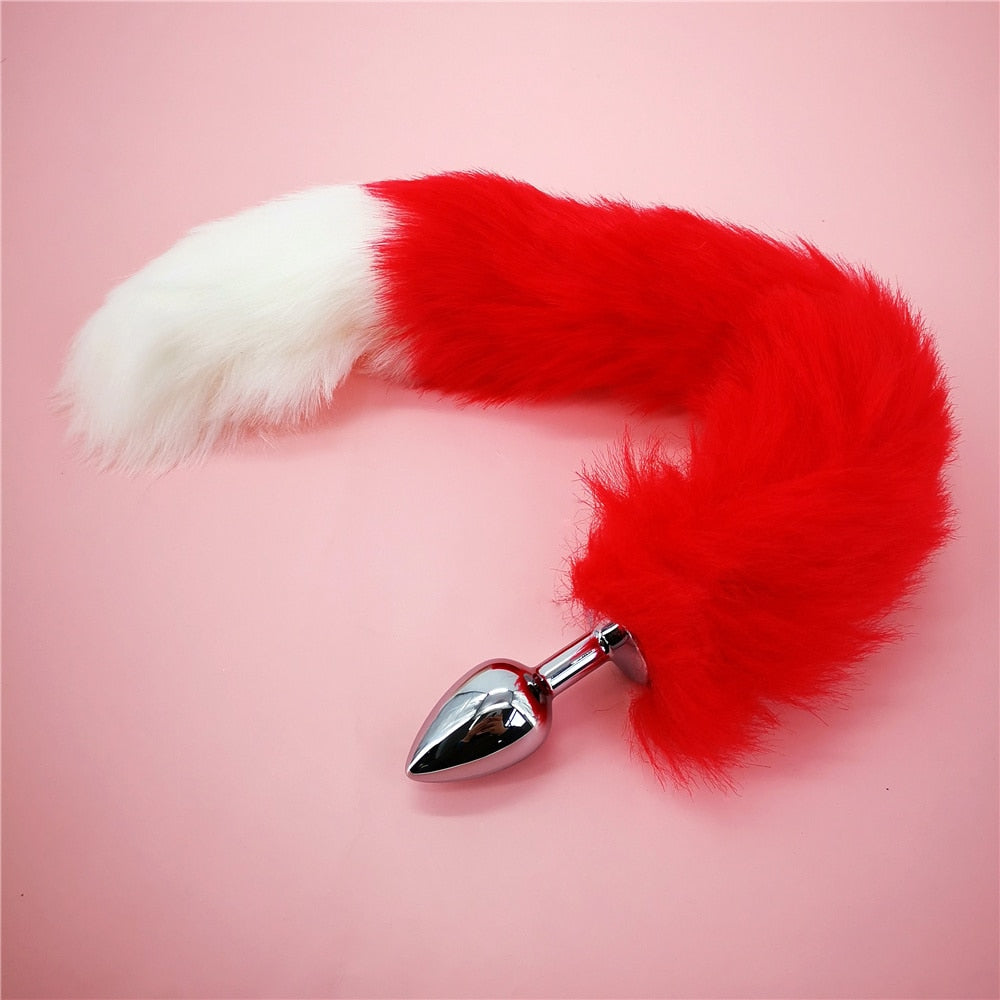 Soft Anal Plug Faux Fox Tail Cosplay Butt Plug Anal Sex Tail Stainless Smooth Steel Butt Plug Anal Sex Toys for Woman Couples - buysextoyth