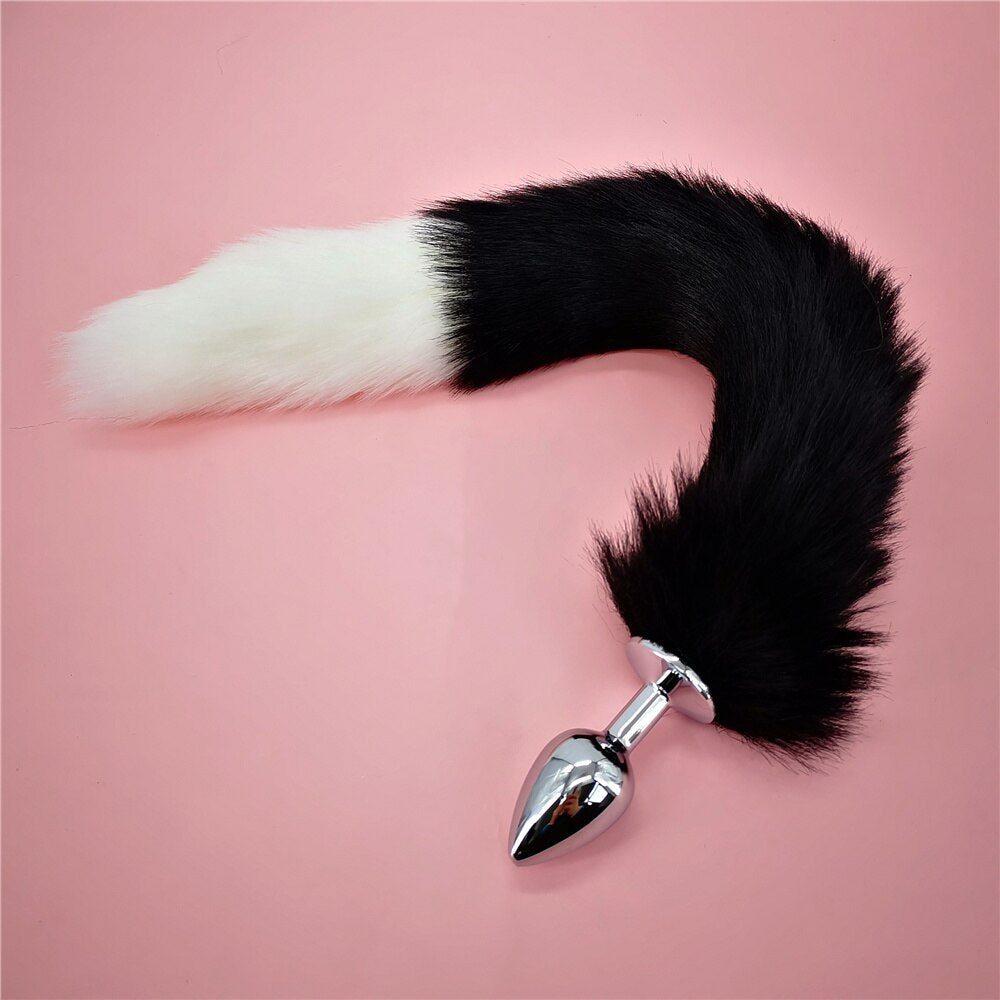 Soft Anal Plug Faux Fox Tail Cosplay Butt Plug Anal Sex Tail Stainless Smooth Steel Butt Plug Anal Sex Toys for Woman Couples - buysextoyth