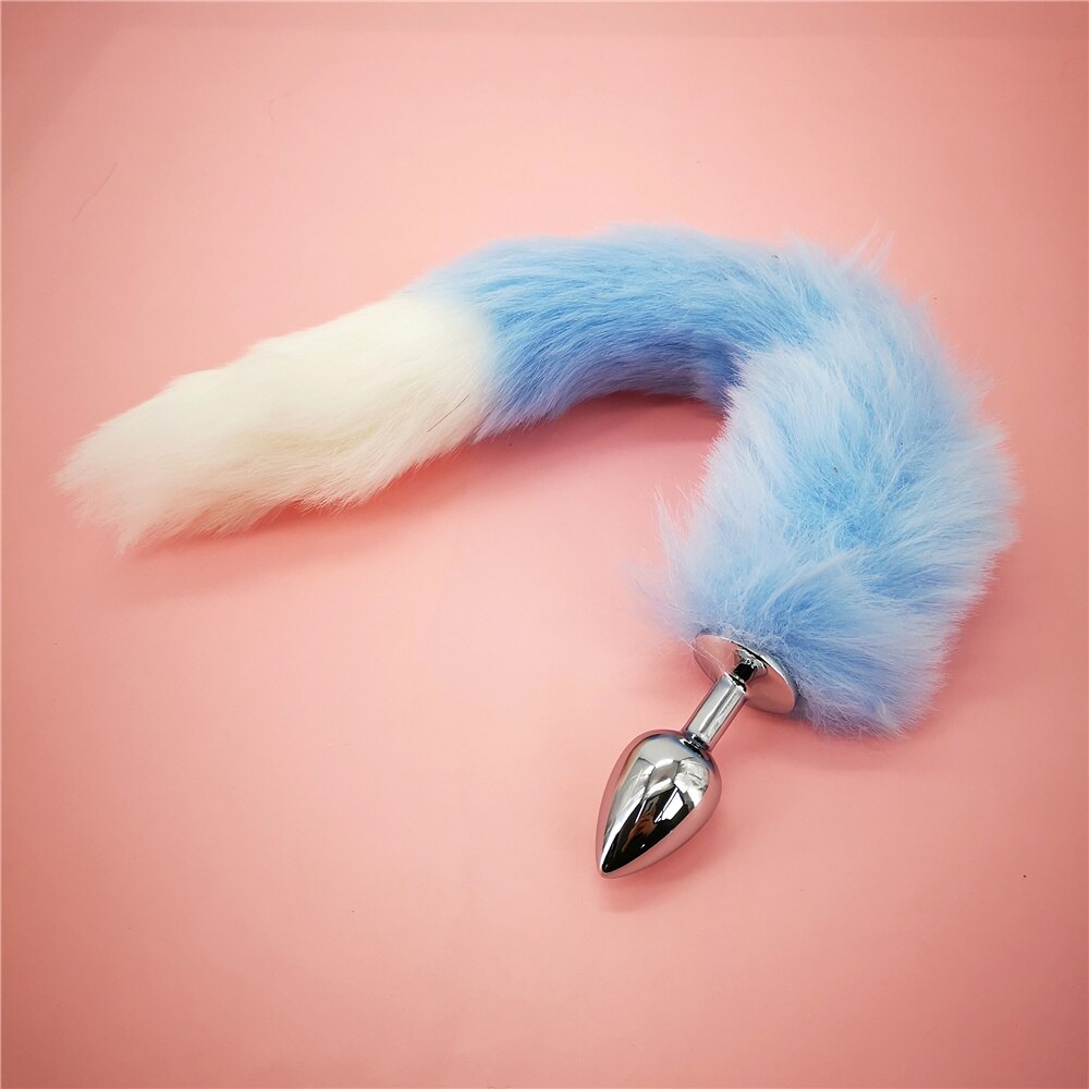Soft Anal Plug Faux Fox Tail Cosplay Butt Plug Anal Sex Tail Stainless Smooth Steel Butt Plug Anal Sex Toys for Woman Couples - buysextoyth