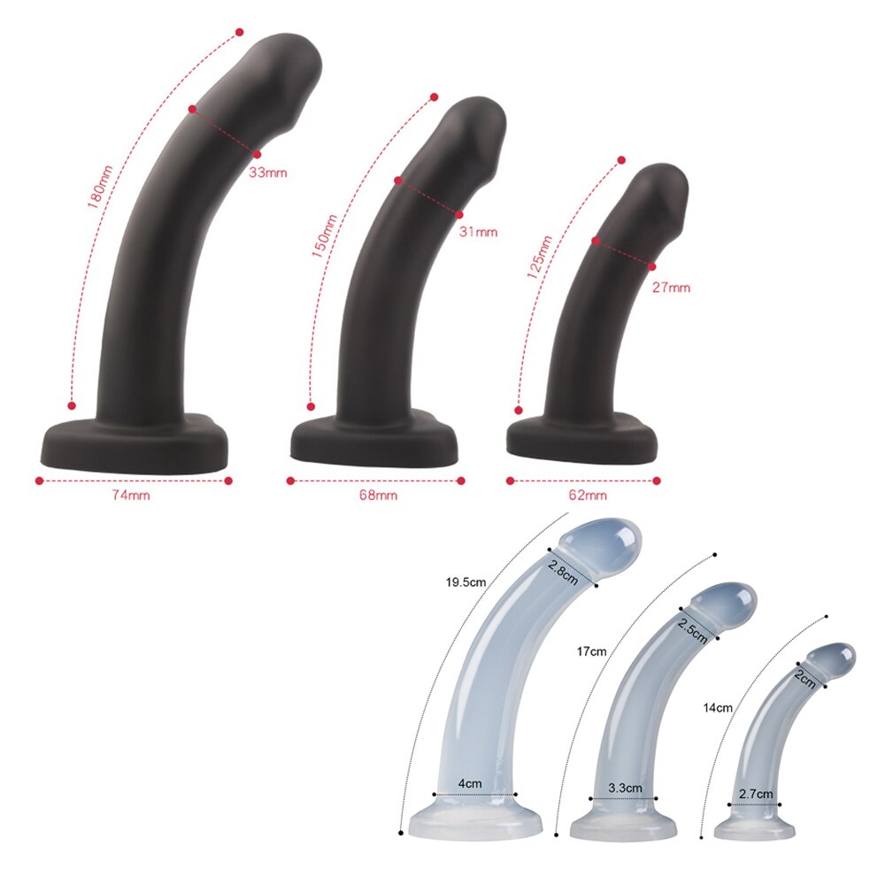 Soft Jelly Dildo Anal Butt Plug Realistic Penis with Powerful Suction Up Strapon Artificial Penis Dick Toy for Adult Sex Toys - buysextoyth