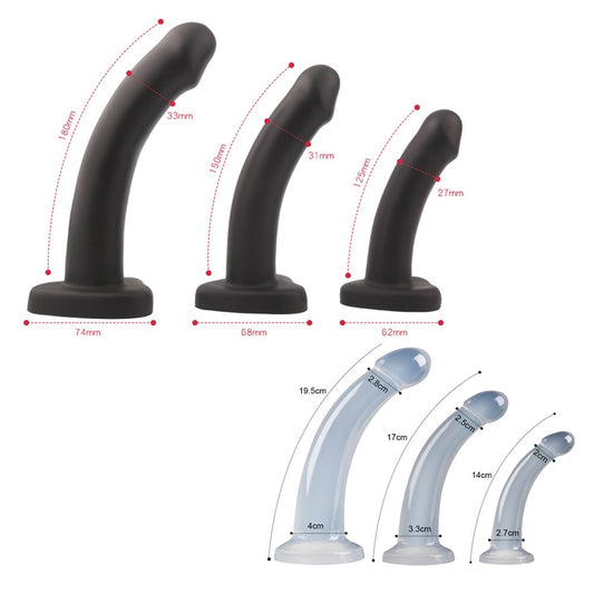 Soft Jelly Dildo Anal Butt Plug Realistic Penis with Powerful Suction Up Strapon Artificial Penis Dick Toy for Adult Sex Toys - buysextoyth