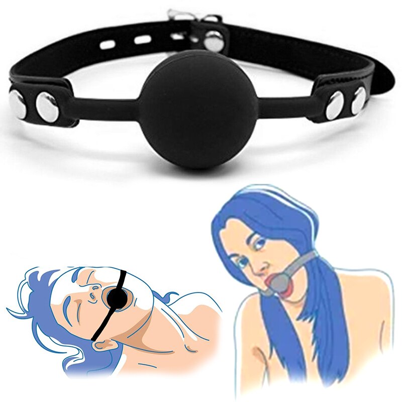 Soft Silicone Oral Gag Ball Whip BDSM Bondage Gear Slave Fetish Open Mouth Breathable Exotic Sex Toys for Couples Women Cosplay - buysextoyth